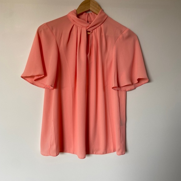 Pink Coral Chiffon Blouse - Picture 1 of 3